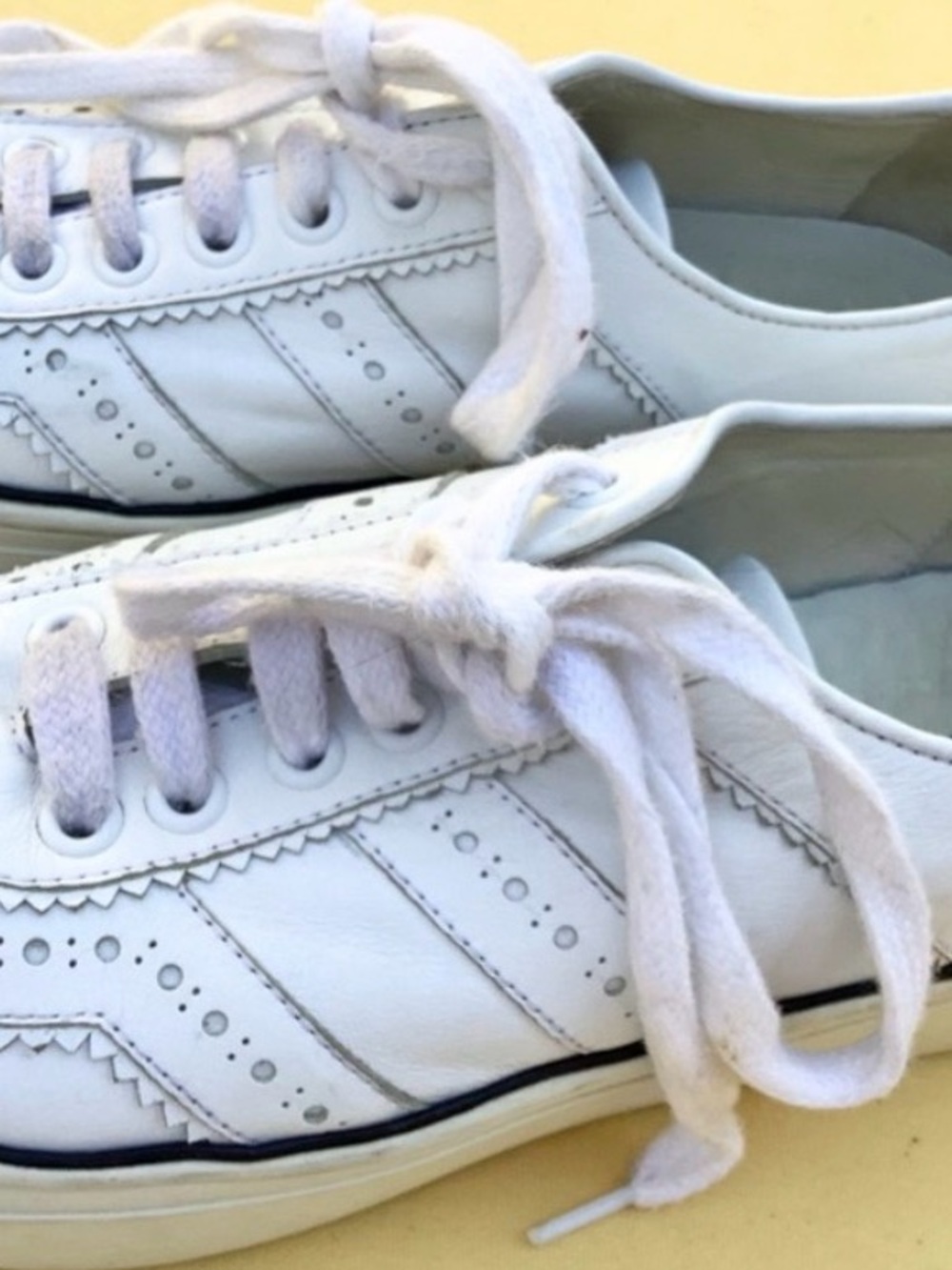 Very Rare Claudie Pierlot White Leather Platform Brogue Oxford Sneakers